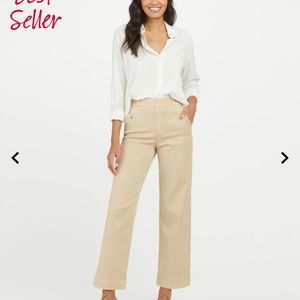 Spanx Strech Twill Cropped Wide Leg Pant